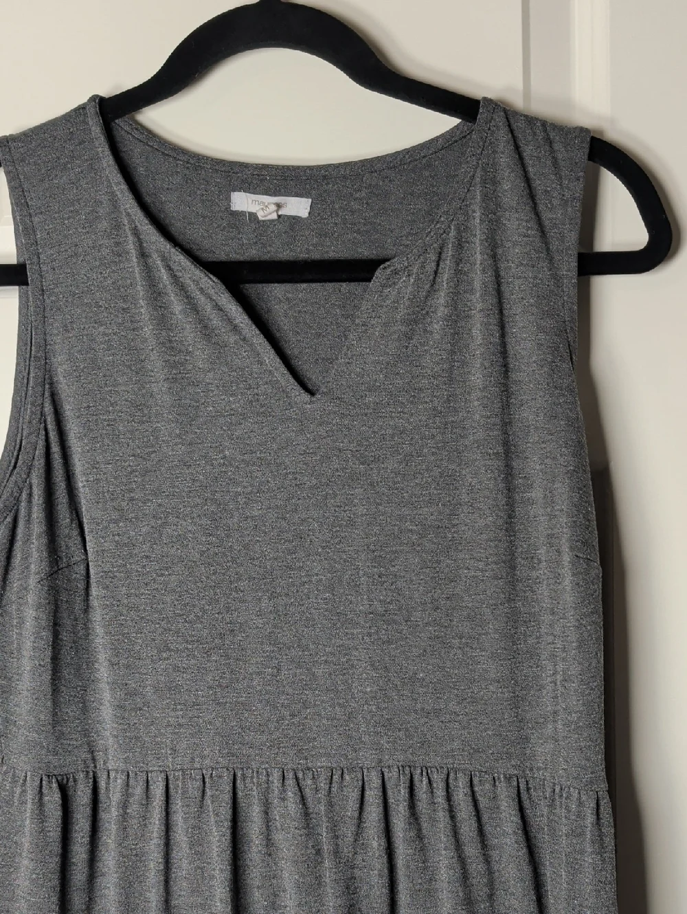 Maurices Sleeveless Tiered Knit Dress - Gray - Picture 5 of 8